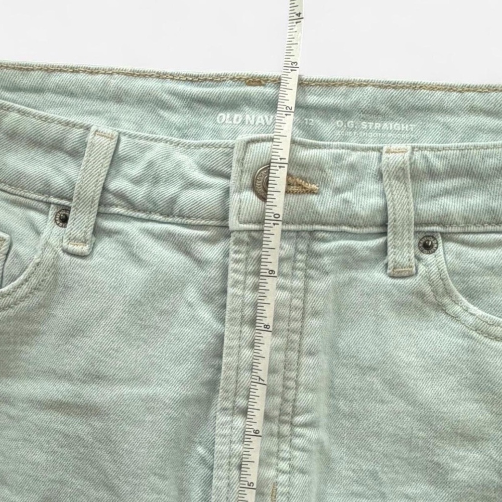 Old Navy O.G. Straight Distressed Denim Shorts Light Wash Size 12 - Picture 5 of 5